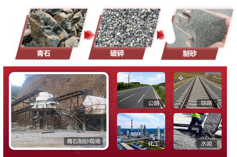 青石制砂現場