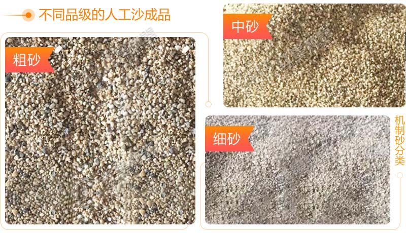 不同規格的機制砂